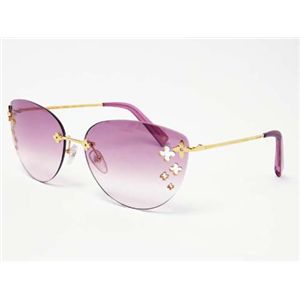 【現品限り】LOUIS VUITTON（ルイ ヴィトン） サングラス デスマヨキャッツアイ パープルグラデーション/ゴールド M96026 【新品同様】