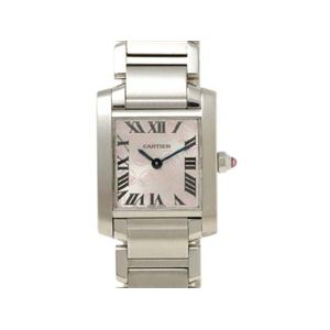 【現品限り】Cartier（カルティエ） タンクフランセーズSM SSクリスマス限定 時計 ステンレススチール 文字盤:シルバー/ピンク 【中古A】の商品画像