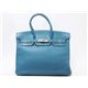 【現品限り】HERMES（エルメス） バーキン35 トリヨン シルバー金具 トリヨンクレマンス ブルージーン/金具:シルバー 刻印:G 【中古A】