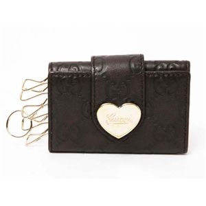 【現品限り】GUCCI(グッチ) シマ キーケース6本 カーフ ブラウン 203551 【中古A】