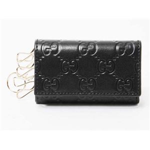 【現品限り】GUCCI(グッチ) シマ キーケース カーフ ブラック 138093 【未使用】