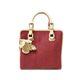 【現品限り】Celine（セリーヌ） トートバッグ ストロー カーフ キャンバス 赤/ベージュ 【中