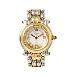 【現品限り】Chopard（ショパール） ハッピースポーツ レディース 5P SS/YG 時計 ステンレススチール K18YG ダイヤ 文字盤:ホワイト 27/8278-22 【中古A】の商品画像