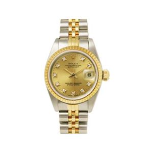 【現品限り】ROLEX（ロレックス） デイトジャスト シャンパン文字盤 E番 時計 ステンレススチール K18YG 文字盤:シャンパン 69173G 【中古A】の商品画像
