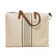 【現品限り】HERMES(エルメス) ミラ ショルダートート キャンバス カーフ ベージュ/ブラウン 【中古B】