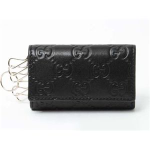 【現品限り】GUCCI(グッチ) シマ キーケース 138093 カーフ 黒 【未使用】