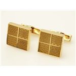 【現品限り】LOUIS VUITTON（ルイ ヴィトン） カフス ダミエ4 ブラウン/ ゴールド 【中古A】