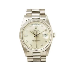 【現品限り】ROLEX（ロレックス） デイデイト E番 時計 K18WG ダイヤ 文字盤:シルバー 18239A 【中古A】の商品画像
