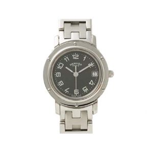 【現品限り】HERMES（エルメス） クリッパー SS クォーツ レディース 時計 ステンレススチール 文字盤:グレー CL4.210 【中古A】
