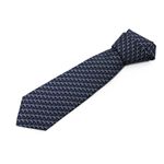 【現品限り】Ferragamo（フェラガモ） ネクタイ 鹿柄 シルク100％ ネイビー 【新品同様】