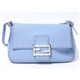 【現品限り】FENDI（フェンディ） セレリア バケット ショルダー カーフ 水色 【中古B】