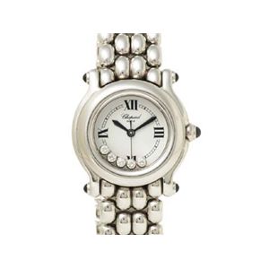 【現品限り】Chopard（ショパール） ハッピースポーツ レディース 5P SS 時計 ステンレススチール ダイヤ 文字盤:ホワイト 27/8250-23 【中古AB】の商品画像