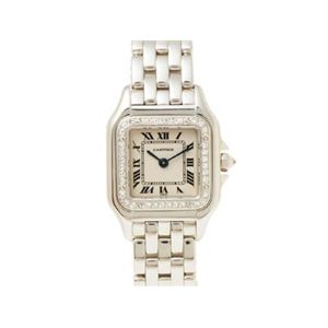 【現品限り】Cartier（カルティエ） パンテールSM WG ベゼル1重 時計 K18WG ダイヤ ホワイトゴールド 【中古A】