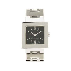 【現品限り】BVLGARI（ブルガリ） クアドラード レディース 時計 ステンレススチール 文字盤:ブラック SQ22SS 【中古A】