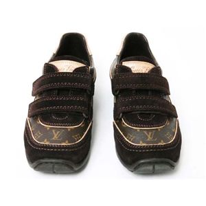 【現品限り】LOUIS VUITTON（ルイ ヴィトン） キッズ用（子供）スニーカー #26 靴 モノグラム スエード モノグラム 【未使用】