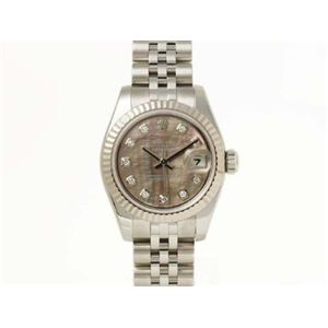 【現品限り】ROLEX（ロレックス） デイトジャスト ブラックシェル文字盤 D番 時計 ステンレススチール K18WG 文字盤:シェル 179174NG 【中古A】の商品画像