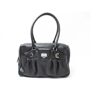 【現品限り】Ferragamo（フェラガモ） ショルダーバッグ カーフ 黒 【中古SA】