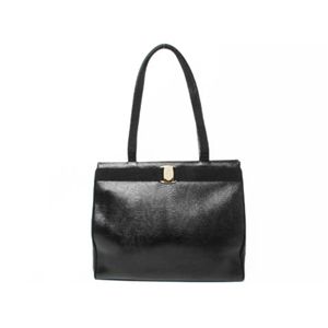【現品限り】Ferragamo（フェラガモ） ショルダーバッグ カーフ ブラック 21-2530 【中古AB】