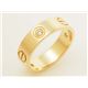 【現品限り】Cartier（カルティエ） ラブリングYG ハーフ #55 K18YG ダイヤ イエローゴルド 【中古A】