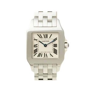 【現品限り】Cartier（カルティエ） サントスドゥモワゼルLM 時計 ステンレススチール 文字盤:ホワイト 【中古SA】の商品画像