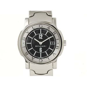 【現品限り】BVLGARI(ブルガリ) ソロテンポ メンズ 時計 ステンレススチール 文字盤:ブラック ST35S 【中古AB】 - 拡大画像