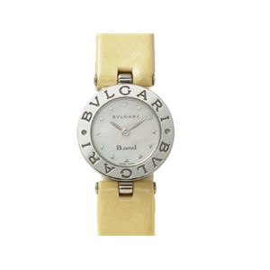 【現品限り】BVLGARI(ブルガリ) Bzero1ウォッチ 革ベルト SS 時計 ステンレススチール シェル エナメル 文字盤:ホワイトシェル BZ22S 【中古AB】 - 拡大画像