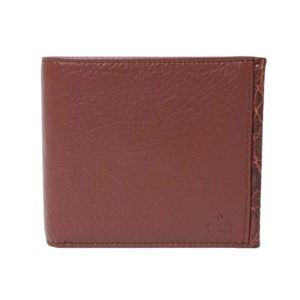 【現品限り】GUCCI（グッチ） 2つ折財布 カーフ ブラウン 【新品同様】