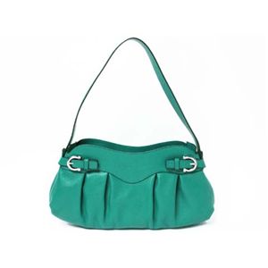 【現品限り】Ferragamo（フェラガモ） ショルダーバッグ カーフ グリーン 【中古SA】