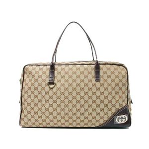 【現品限り】GUCCI(グッチ) ショルダーバッグ キャンバス カーフ ブラウン/ダークブラウン 169944 【中古SA】 - 拡大画像