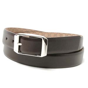 【現品限り】GUCCI（グッチ） ベルト メンズ カーフ ブラウン/シルバー 211566 【新品同様】 - 拡大画像