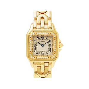 【現品限り】Cartier（カルティエ） パンテールSM 1重 YG アールデコブレス 時計 K18YG ダイヤ 文字盤:ホワイト 【中古A】の商品画像
