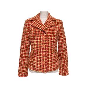 【現品限り】MUSEE DUJI ジャケット オレンジ アクリル 綿 オンレジ 【中古A】