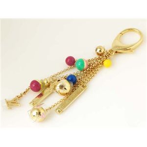 【現品限り】LOUIS VUITTON（ルイ ヴィトン） キーリング ポルト クレ グレロ GP 青/赤/ピンク/黄色/緑 M62227 【新品同様】