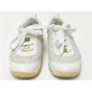 【現品限り】LOUIS VUITTON（ルイ ヴィトン） スニーカー #35.5 靴 カーフ ホワイト/ライトグリーン 【中古AB】