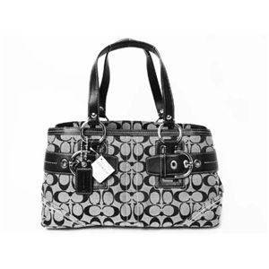 【現品限り】COACH（コーチ） シグネチャー トートバッグ 10625 キャンバス カーフ 黒 【未使用】 - 拡大画像
