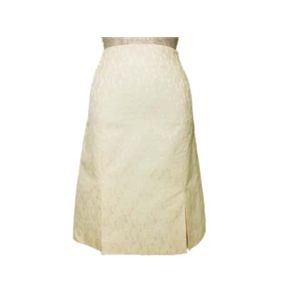 【現品限り】カール ラガーフェルド スカート コットン68% ポリエステル32% アイボリー 【中古A】
