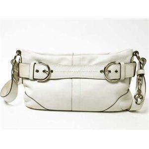 【現品限り】COACH（コーチ） ソフトダッフル ショルダーバッグ カーフ ホワイト 9412 【中古B】 - 拡大画像