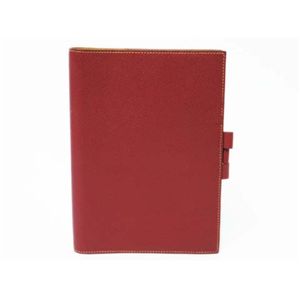 【現品限り】HERMES（エルメス） 手帳カバー クシュベル 赤/イエロー 刻印:B 【中古A】