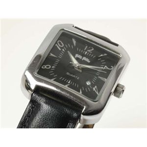 【現品限り】FOLLI FOLLIE（フォリフォリ） レディースウォッチ クオーツ 革ベルト 黒文字盤 時計 ステンレススチール 文字盤:ブラック 【中古B】