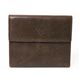 【現品限り】PRADA（プラダ） 3つ折財布 カーフ ブラウン 【中古B】