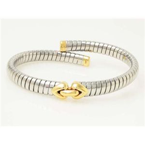 【現品限り】BVLGARI（ブルガリ） ドッピオ クオレ ブレス K18YG SS イエローゴールド/シルバー 【中古A】 - 拡大画像