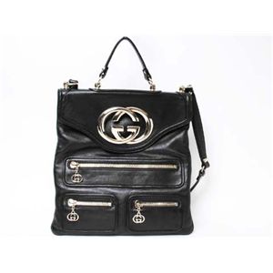【現品限り】GUCCI(グッチ) 2WAYショルダーバッグ カーフ ブラック 167723 【中古AB】 - 拡大画像