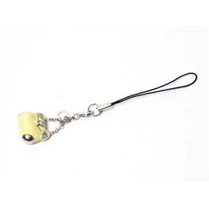 【現品限り】Ferragamo（フェラガモ） バッグモチーフ 携帯ストラップ イエロー/シルバー 【中古A】