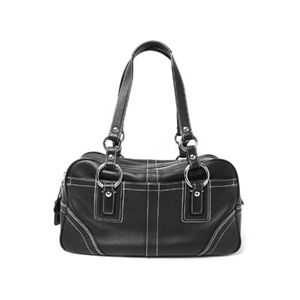 【現品限り】COACH(コーチ) ソーホー レザーサッチェル ボストンバッグ カーフ ブラック 10580 【中古SA】 - 拡大画像