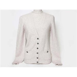 【現品限り】CHANEL（シャネル） カシミヤ カーディガン #40 04A カシミヤ100% ピンクベージュ 【中古A】