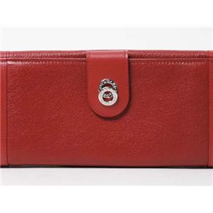 【現品限り】BVLGARI(ブルガリ) ドッピオトンド Wホック長財布 25226 ゴートスキン レッド 【未使用】 - 拡大画像