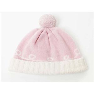 【現品限り】コーチ ベビー ニット帽 カシミヤ カシミヤ100% ピンク 【中古A】