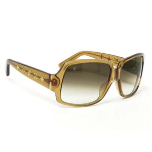 【現品限り】LOUIS VUITTON（ルイ ヴィトン） オプセシオン カレ ミエルクレール サングラス プラスチック ブラウン系/フレーム:ゴールドラメ入り Z0025E 【中古B】