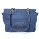 【現品限り】CHANEL（シャネル） チェーントートバッグ デニム ブルー 【中古AB】