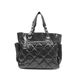 【現品限り】CHANEL（シャネル） パリビアリッツ ラージトート コーティングキャンバス ブラック 【中古B】